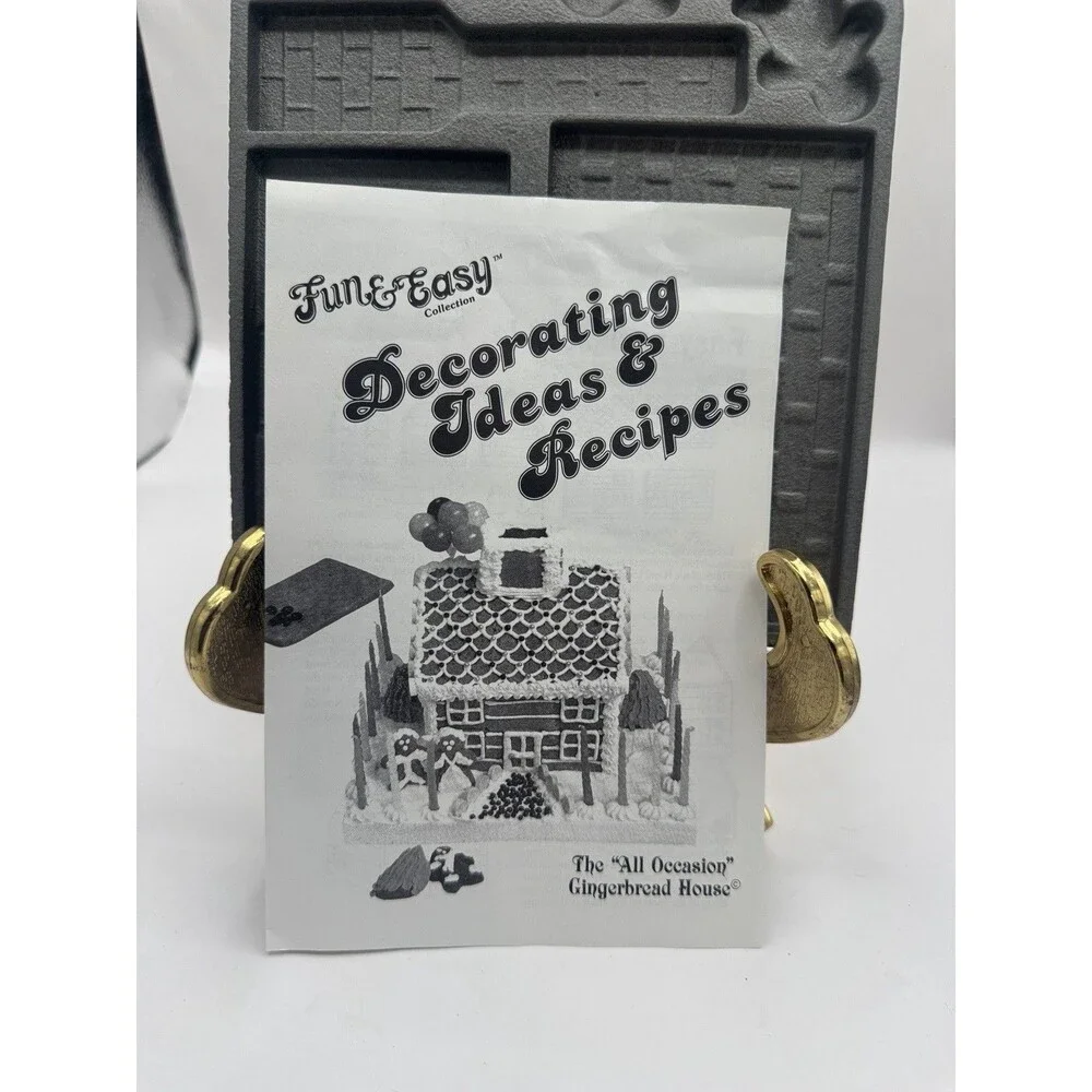 Vintage The Gingerbread House John Wright Cast Iron Mold Baking 1985 USA Made